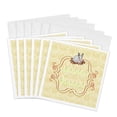 thumbnail image 1 of 3drose, Calico Bunny Rabbit on Happy Easter Banner, Yellow and Coral, 6 Greeting Cards with Envelopes, 1 of 7