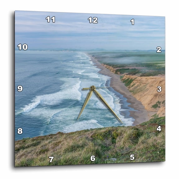3drose, California, Point Reyes National Seashore, Point Reyes Beach, 15x15 Wall Clock
