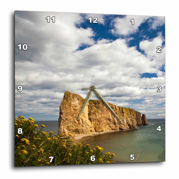 3drose, Canada, Quebec, Gaspe Bay, Perce Rock-cn10 Pwa0027 - Patrick J. Wall, 10x10 Wall Clock