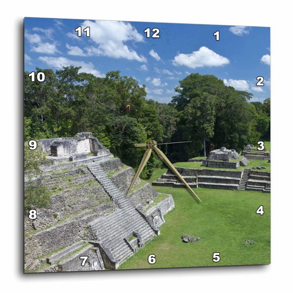 3drose, Caracol Ancient Mayan Site, Belize - Sa02 Wsu0019 - William Sutton, 15x15 Wall Clock