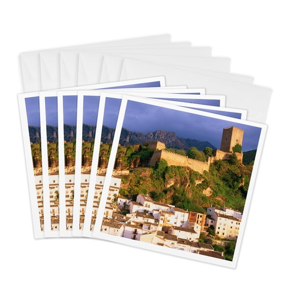 3drose, Cazorla, Andalusia, Spain, 6 Greeting Cards with Envelopes