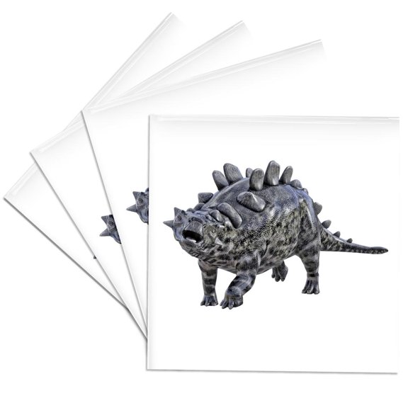 3drose, Chrichtonosaurus Turned Right, Set of 4 Ceramic Tile Coasters