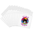 3drose, Ciao, Meow Pink Text. Black Cat Face Inside the Colorful Round ...