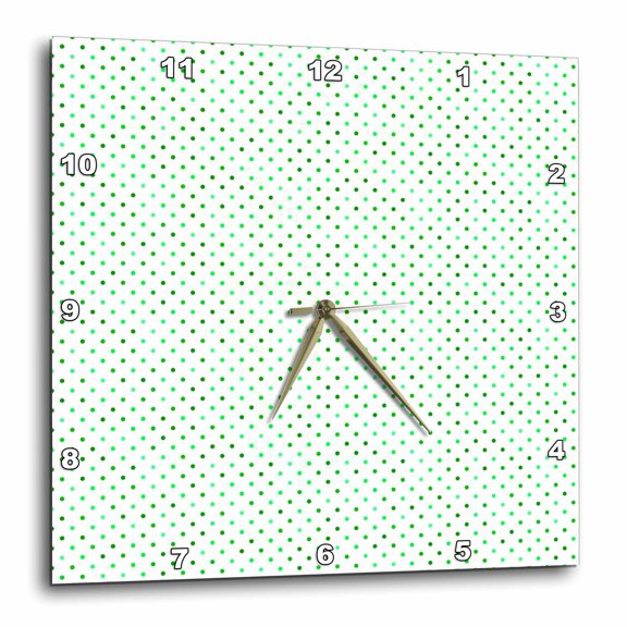 3drose, Circle Pattern Background - Green Abstract Vector Graphic Design, 15x15 Wall Clock