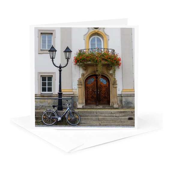 3drose, City Scene. Passau. Germany., 1 Greeting Card with Envelope