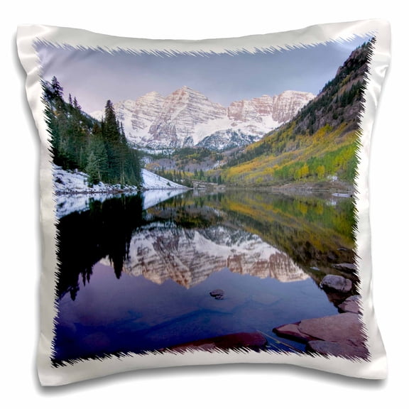 3drose, Colorado, Rocky Mountains, Aspen, Maroon Bells - Us06 Dsv0049 - David Svilar, 16x16 inch Pillow Case