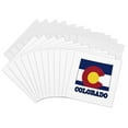 thumbnail image 1 of 3drose, Colorado State Flag in the Outline Map and Letters of Colorado, 12 Greeting Cards with Envelopes, 1 of 7