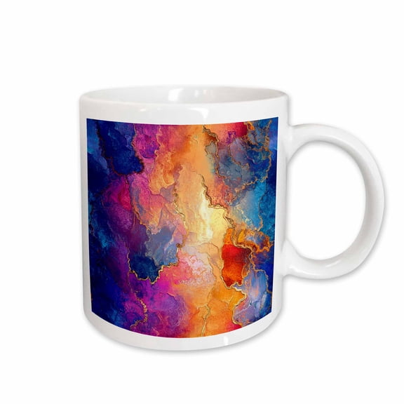 3drose, Colorful Fusion Abstract, 15oz Mug