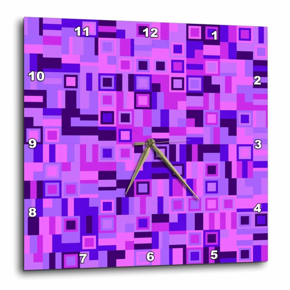 3drose, Colorful Geometric Pattern Background - Abstract Vector Graphic, 15x15 Wall Clock