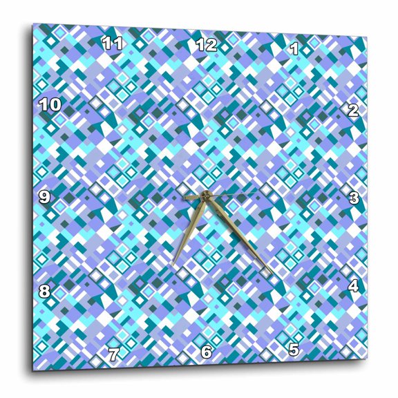3drose, Colorful Geometric Pattern Background - Abstract Vector Illustration, 10x10 Wall Clock