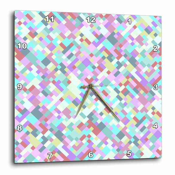 3drose, Colorful Geometrical Pattern Background - Abstract Vector Design, 10x10 Wall Clock