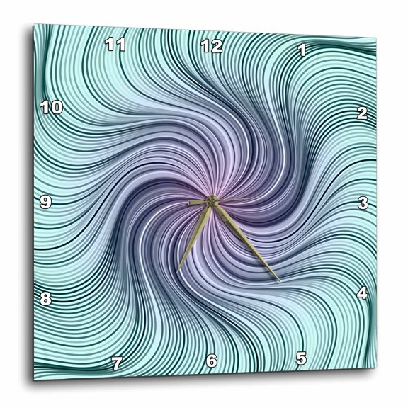 3drose, Concentric Wave Abstract Graphic Design, 10x10 Wall Clock