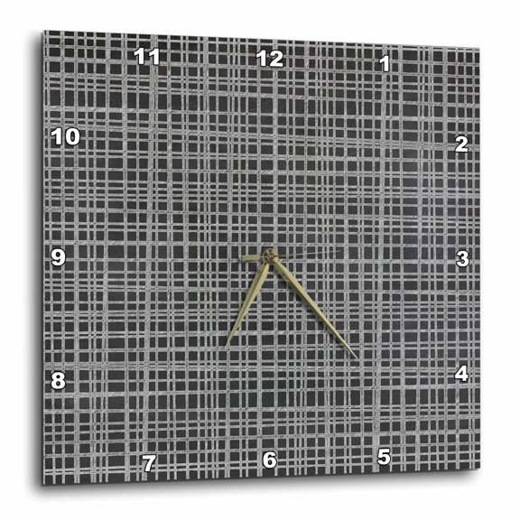 3drose, Contemporary Cute Criss Cross Pattern on a Chalkboard Background, 15x15 Wall Clock