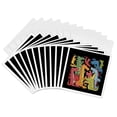 thumbnail image 1 of 3drose, Cool Funny Colorful Assorted Dragons Mythology Abstract Art, 12 Greeting Cards with Envelopes, 1 of 7