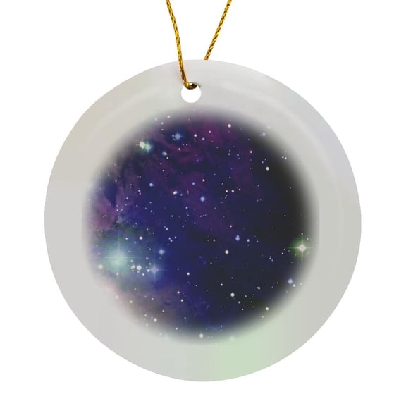 3drose, Cool Outer Space Stars and Planets Dark Blue Design - Science Fiction Sci-fi Geek Astronomy Nerd, Circle Porcelain Ornament