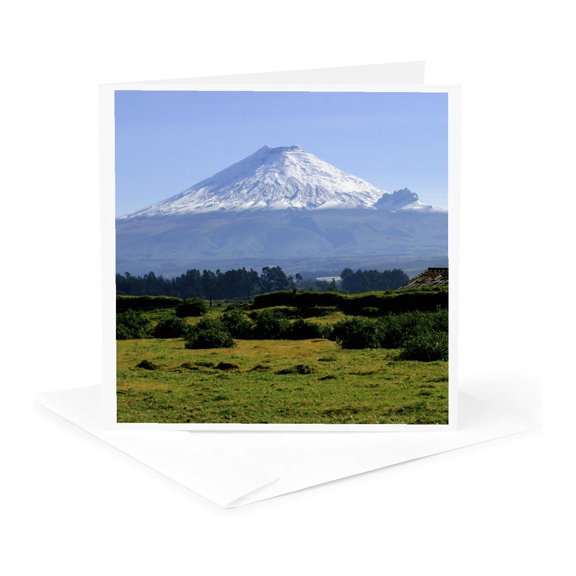 3drose, Cotopaxi Mountain, Ecuador - Sa07 Kpi0006 - Kristin Piljay, 1 Greeting Card with Envelope