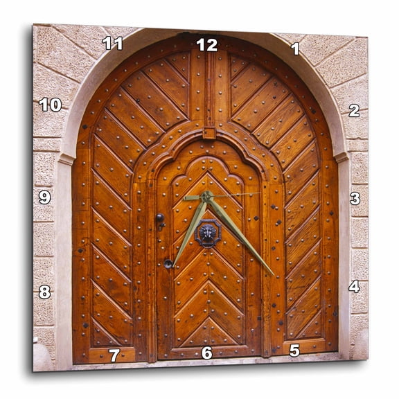 3drose, Czech Republic, Prague, Building Doorway - Eu06 Tha0087 - Tom Haseltine, 10x10 Wall Clock