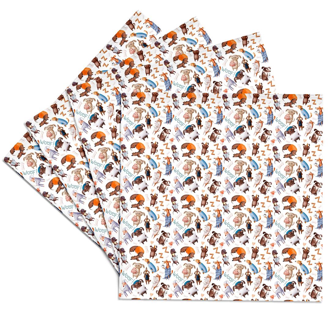 Dog Fun Tile 3drose, Decorative Pattern of Funny Dogs on White. for Dog Lovers and ...