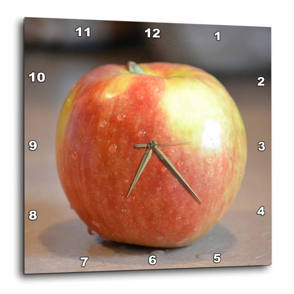 3drose, Delicious Apple- Fruit- Food Photography, 10x10 Wall Clock