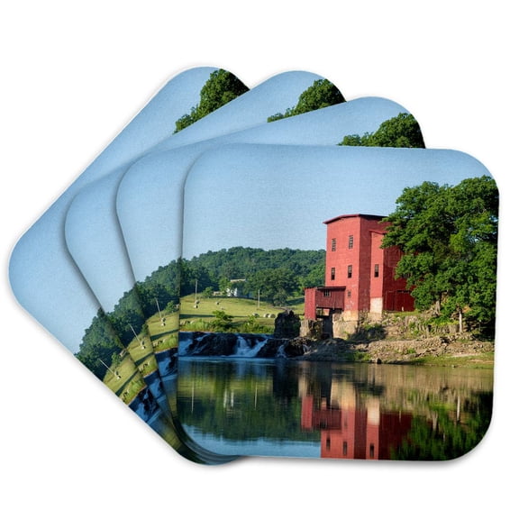 3drose, Dillard Mill at Dillard Mill State Historic Site, Dillard, Missouri, Set of 4 Coasters - Soft
