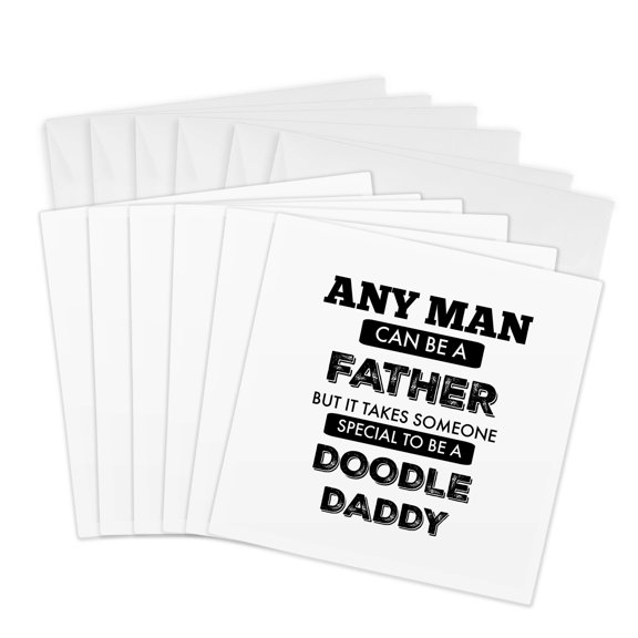 3drose, Doodle Daddy, 6 Greeting Cards with Envelopes