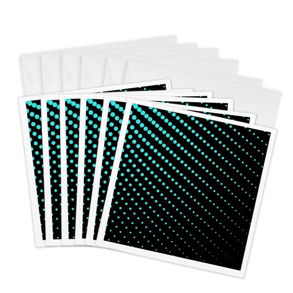 3drose, Dot Pattern Background - Abstract Vector Illustration, 6 Greeting Cards with Envelopes