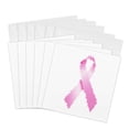 3drose, Dotted Ribbon in Pink- Art, 6 Greeting Cards with Envelopes ...