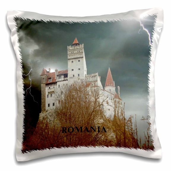 3drose, Dracula Castle in Romania, 16x16 inch Pillow Case