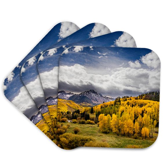 3drose, Dramatic Landscape of Sneffels Range, Mt.sneffels Wilderness, Colorado, Set of 4 Coasters - Soft