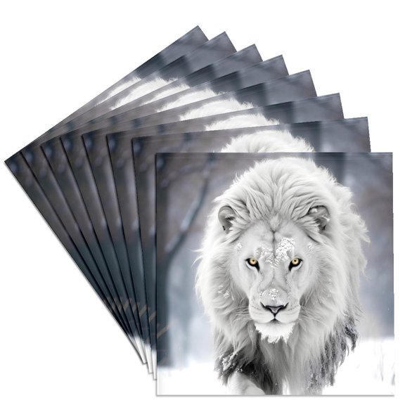 3drose, Eagle Symbol in Ancient Egypt. Ai Generated., Set of 8 Ceramic Tile Coasters