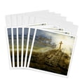 thumbnail image 1 of 3drose, Easter Cross on the Hill with the Suns Rays Shining down Digital Composition, 6 Greeting Cards with Envelopes, 1 of 7