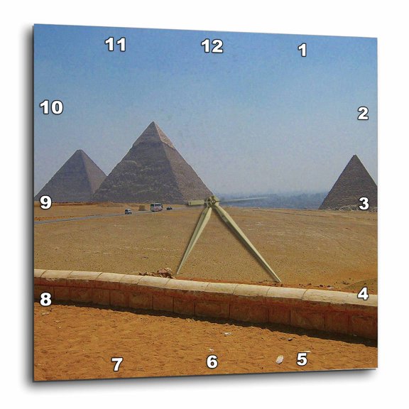 3drose, Egypt Pyramids, 15x15 Wall Clock