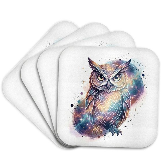 3drose, Elegant Lion. Esoteric Magical Space Mandala Art. Classy Artsy Gift, Set of 4 Coasters - Soft