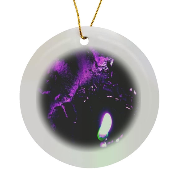 3drose, Eternal Purple Flame, Circle Porcelain Ornament