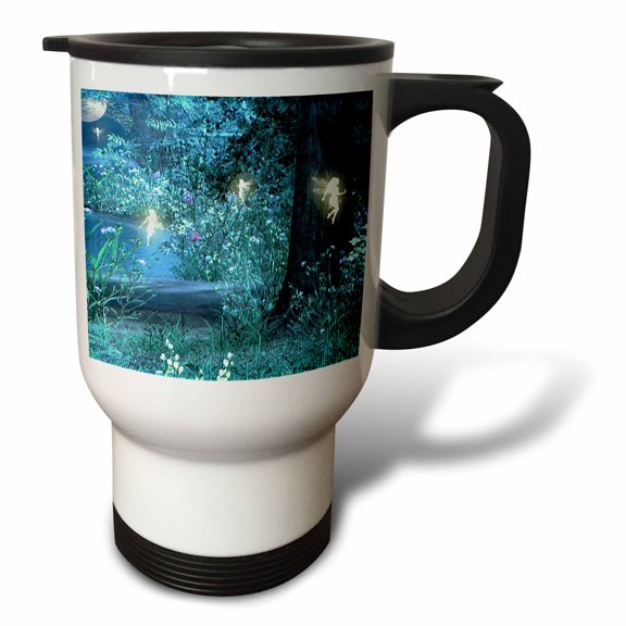 3drose, Fairy Night Magic, 14oz Stainless Steel Travel Mug