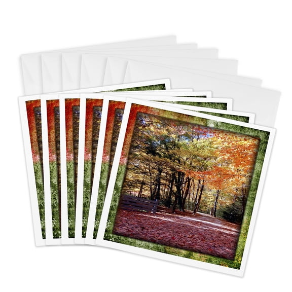 3drose, Fall Colors, 6 Greeting Cards with Envelopes