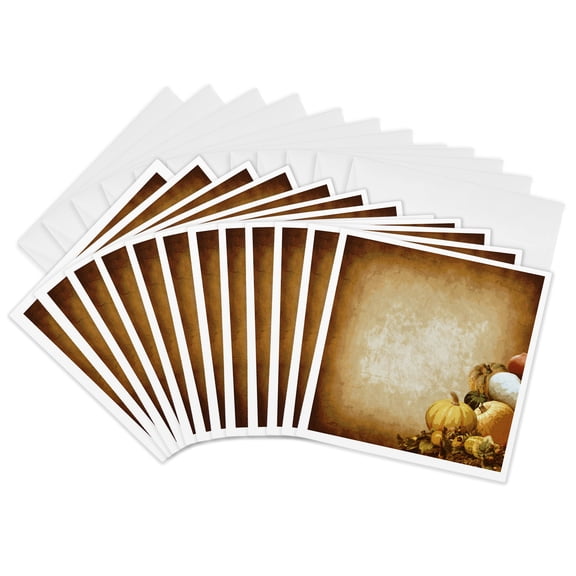 3drose, Fall Theme, 12 Greeting Cards with Envelopes
