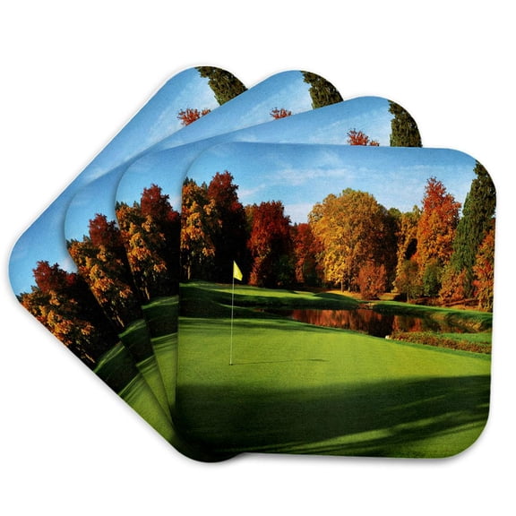 3drose, Famous Golf Course in Austria, Set of 4 Coasters - Soft