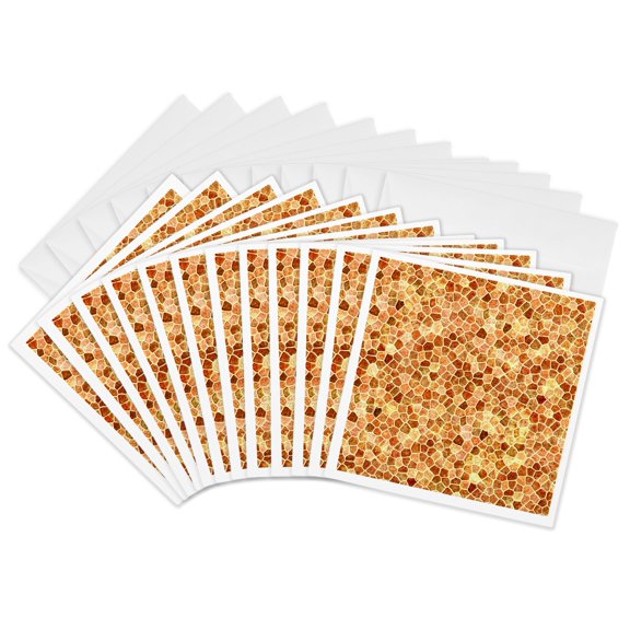 3drose, Faux Giraffe Skin Abstract Pattern, 12 Greeting Cards with Envelopes