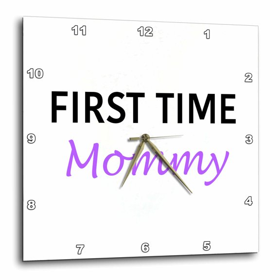 3drose, First Time Mommy, 13x13 Wall Clock