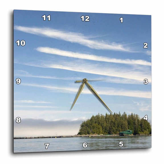 3drose, Fish Farm, Queen Charlotte Strait, British Columbia-cn02 Rsc0333 - Roddy Scheer, 15x15 Wall Clock