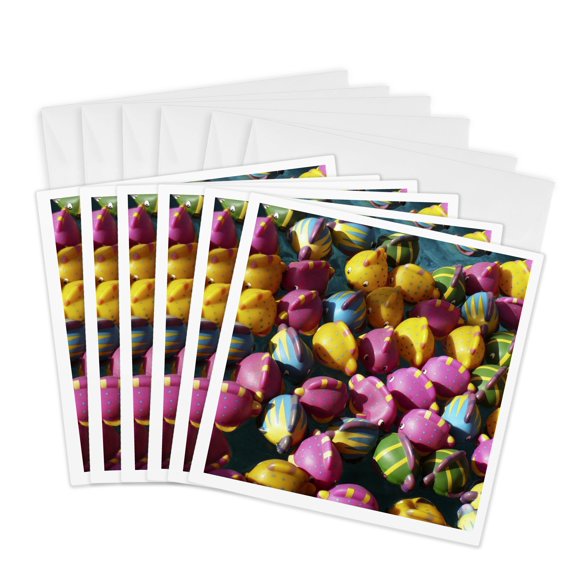 3drose, Fish Float, 6 Greeting Cards with Envelopes