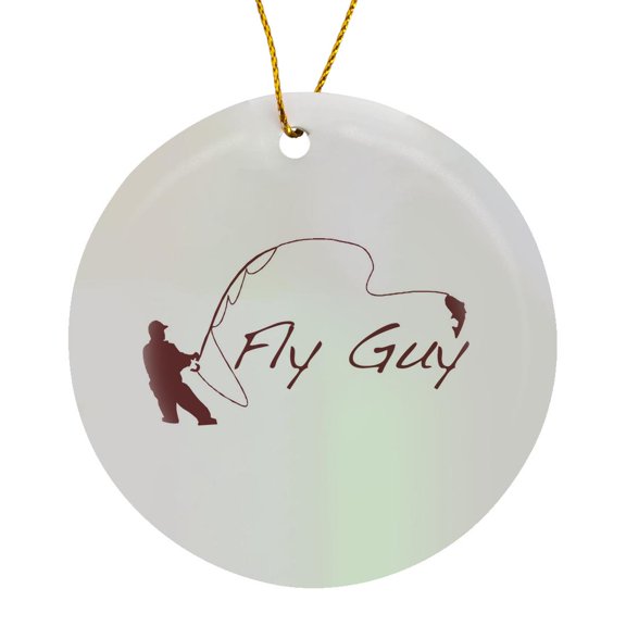 3drose, Fly Guy, Circle Porcelain Ornament