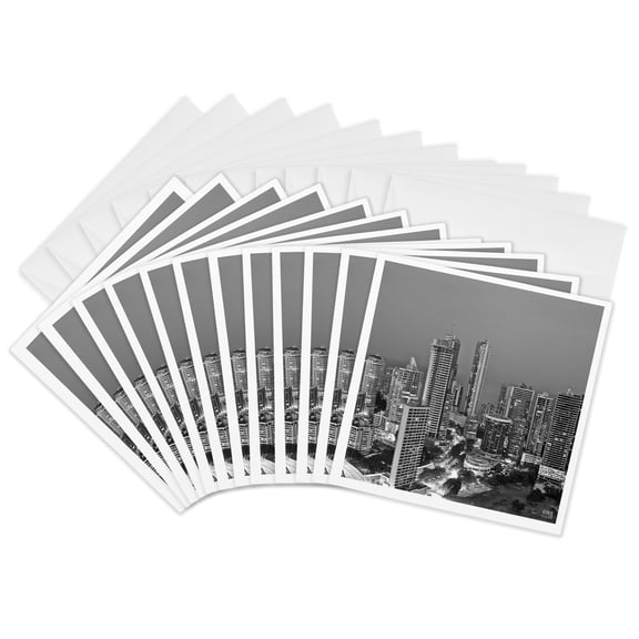 3drose, Foreign Investors Fuel Panama Construction Boom, 12 Greeting Cards with Envelopes