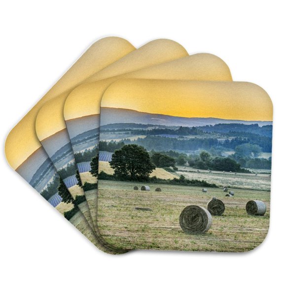 3drose, France, Provence. Lavender Field Near Sault., Set of 4 Coasters - Soft
