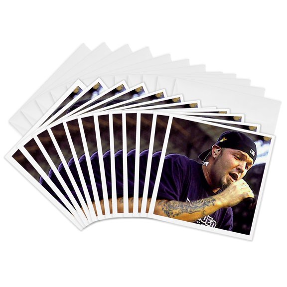 3drose, Fred Durst, 12 Greeting Cards with Envelopes