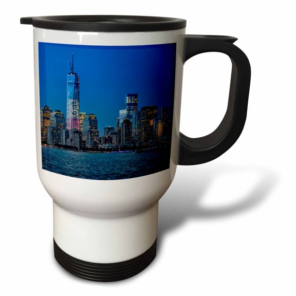 3drose, Freedom Tower at Sunset, 14oz Stainless Steel Travel Mug