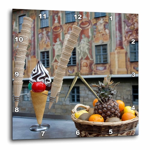3drose, Frescos, Old Town Hall, Bamburg, Germany - Eu10 Dbr0029 - Dave Bartruff, 10x10 Wall Clock