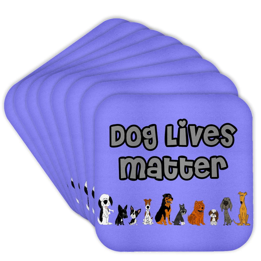 3drose, Funny Cute Dog Lives Matter Dog Lovers Cartoon, Set of 8 ...