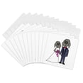 thumbnail image 1 of 3drose, Funny Cute Weimaraner Puppy Dogs Bride and Groom Wedding Pets, 12 Greeting Cards with Envelopes, 1 of 7